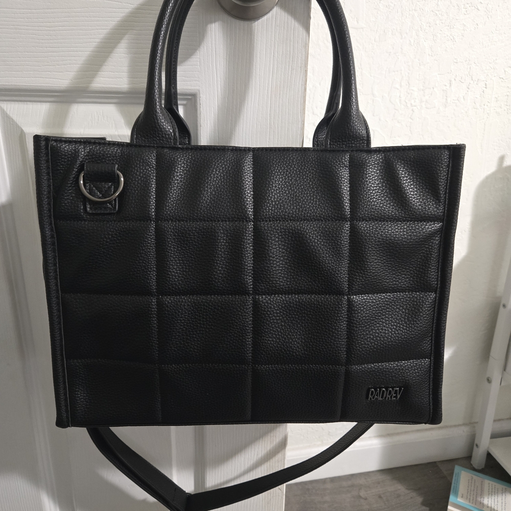 Black Quilted Tote Bag